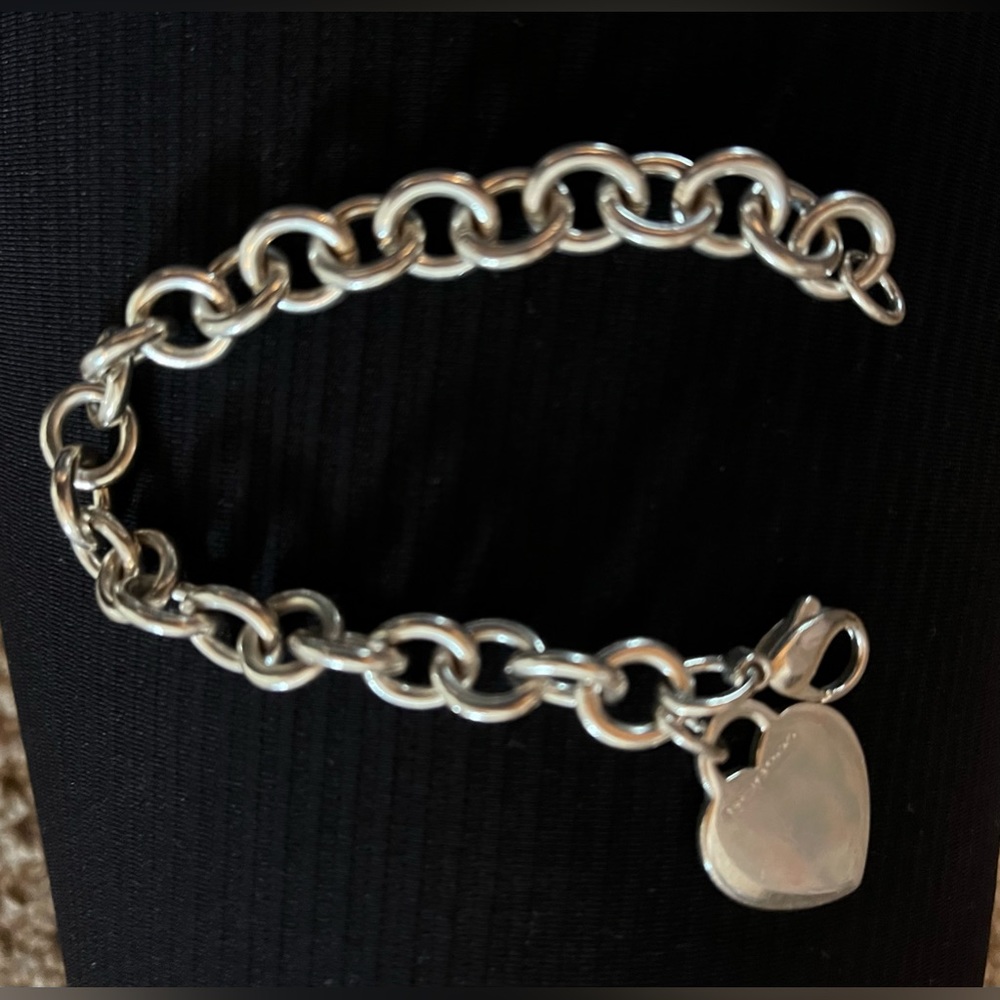 Tiffany Heart Charm Bracelet - 7.5”